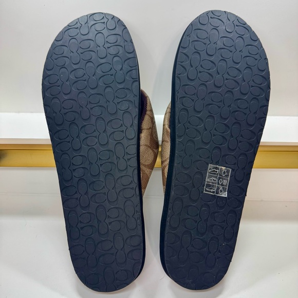 Coach Men’s Signature Canvas Flip Flop Sandals Size 10D G4921 New No Box/Tags - Picture 6 of 14
